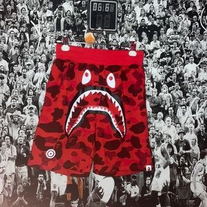 Men’s Red Camo Bape Shorts